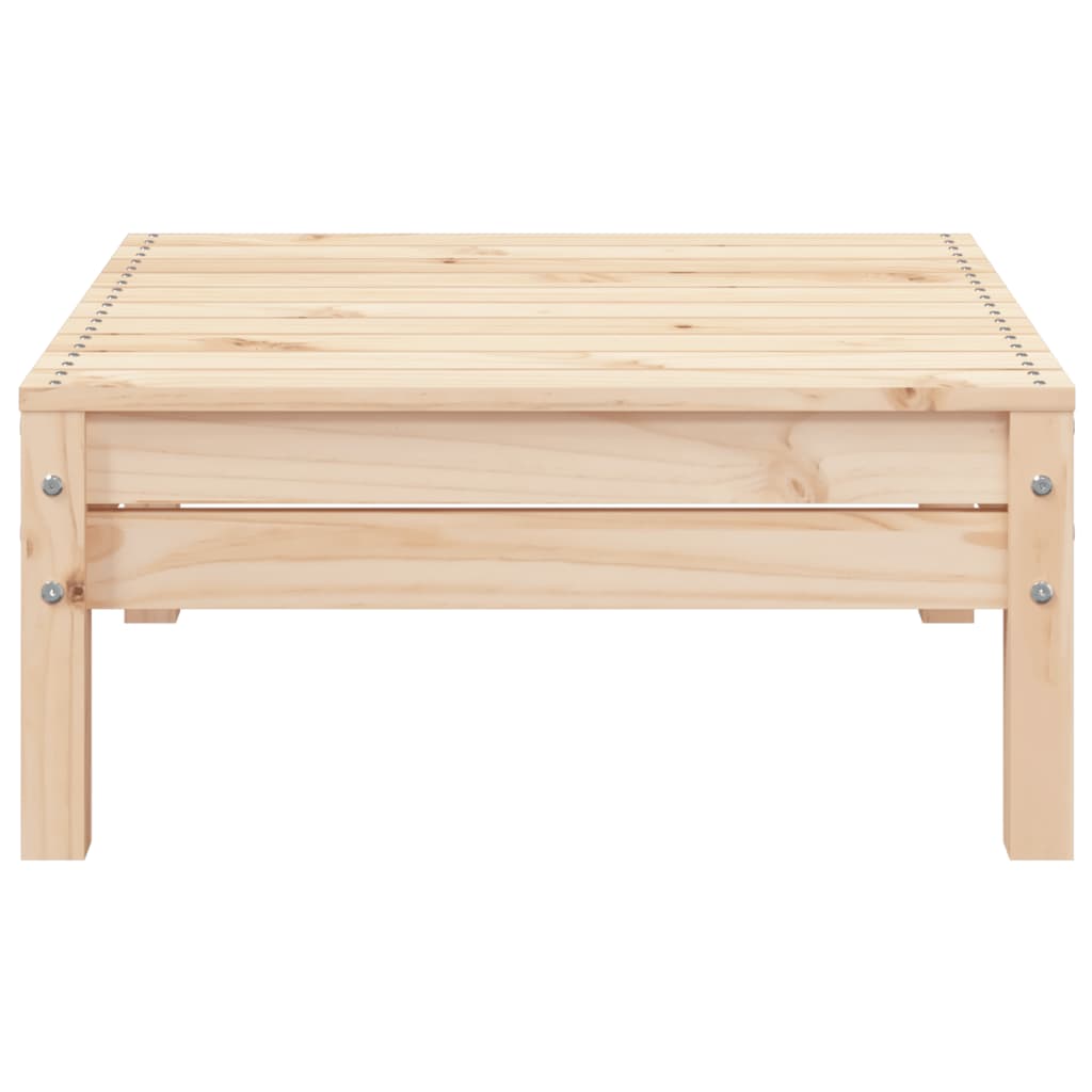 Garden sofa 2-seater with stool solid pine