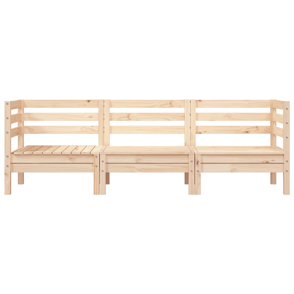 Gartensofa 3-Sitzer Massivholz Kiefer