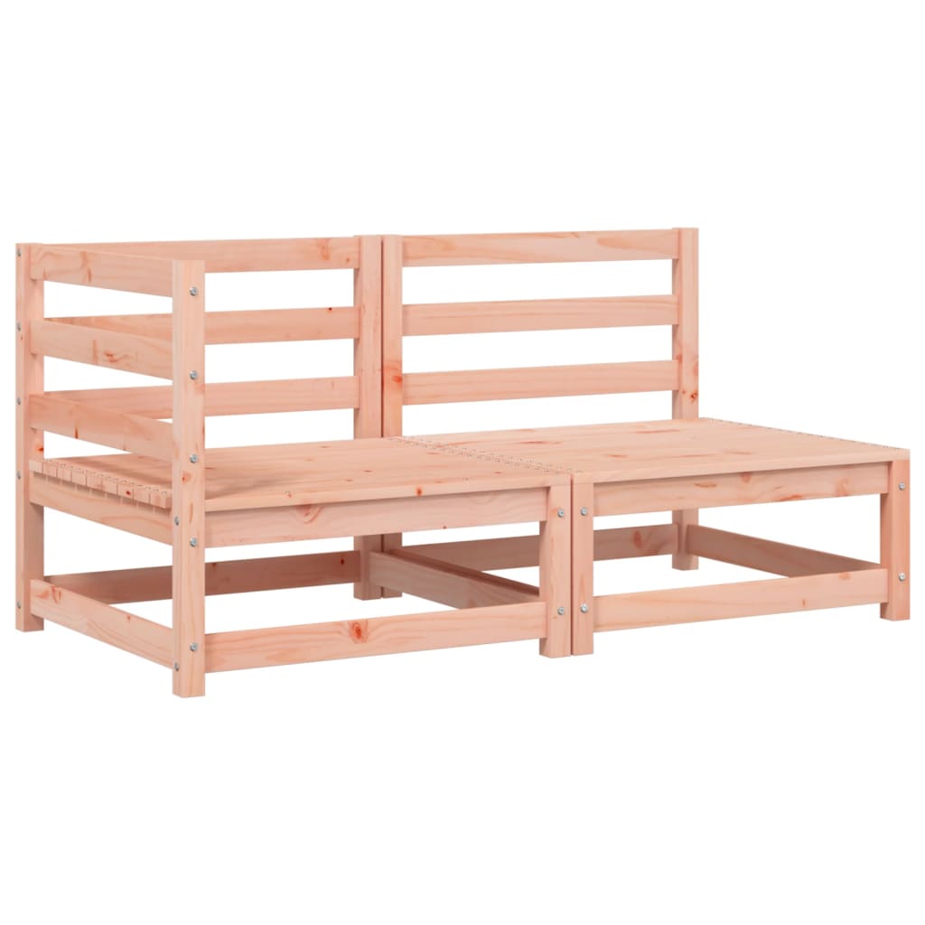 Garden sofa with cushions 2-seater solid wood Douglas fir