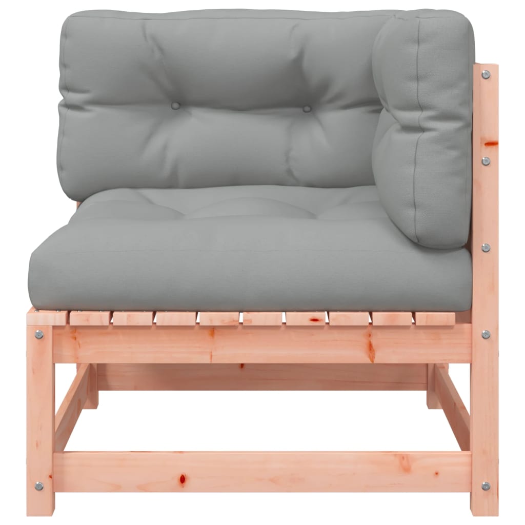 Garden sofa with cushions 2-seater solid wood Douglas fir