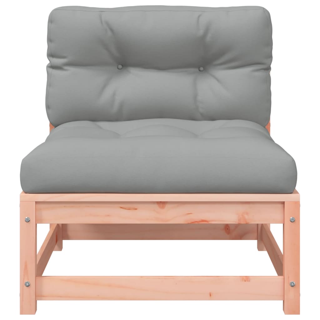 Garden sofa with cushions 2-seater solid wood Douglas fir