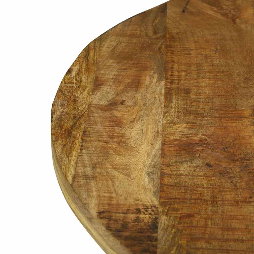 Esstisch Rund Ø160x76 cm Massivholz Raues Mango