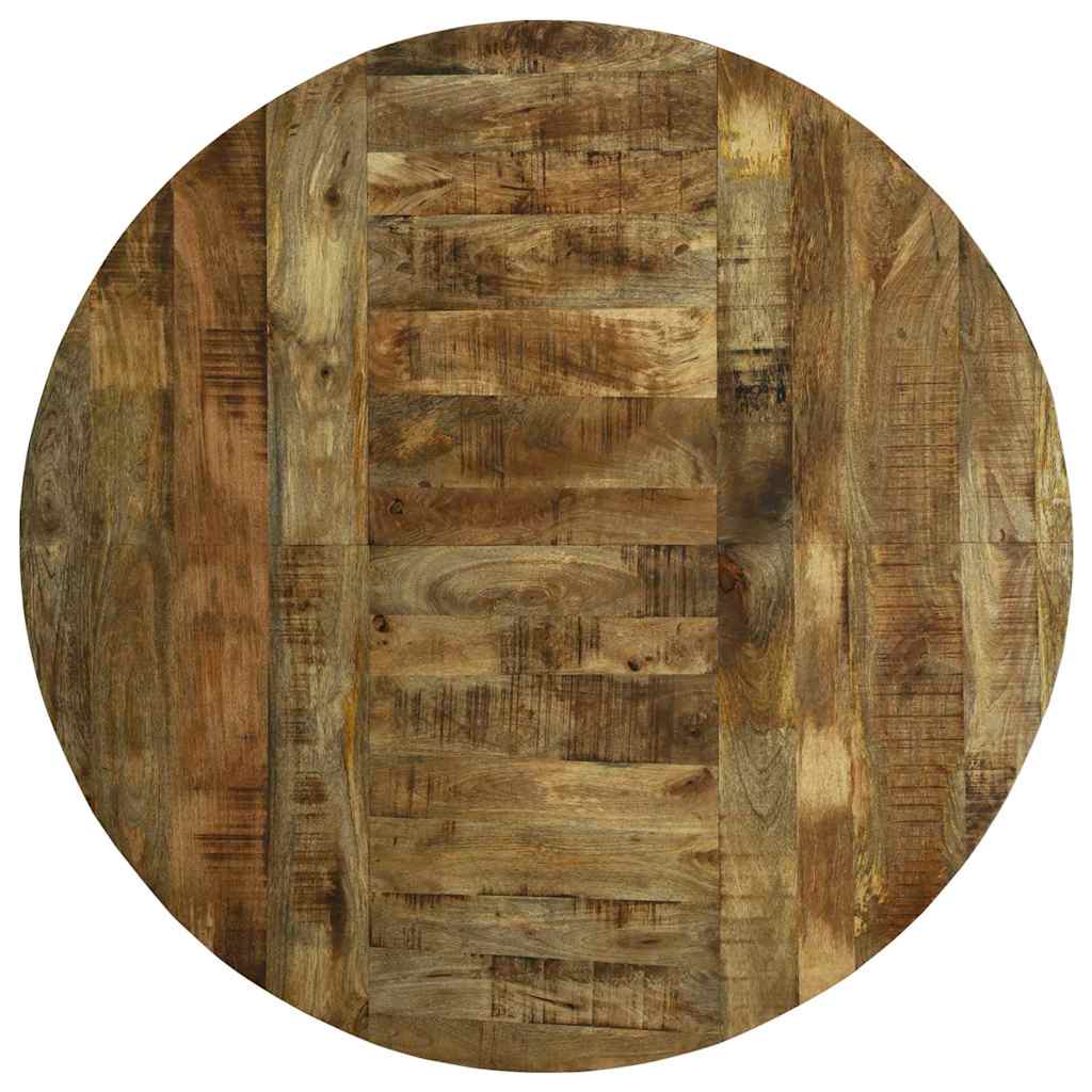Esstisch Rund Ø160x76 cm Massivholz Raues Mango
