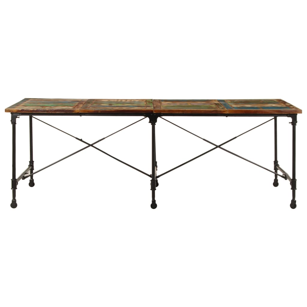 Dining table 220x90x77 cm solid reclaimed wood