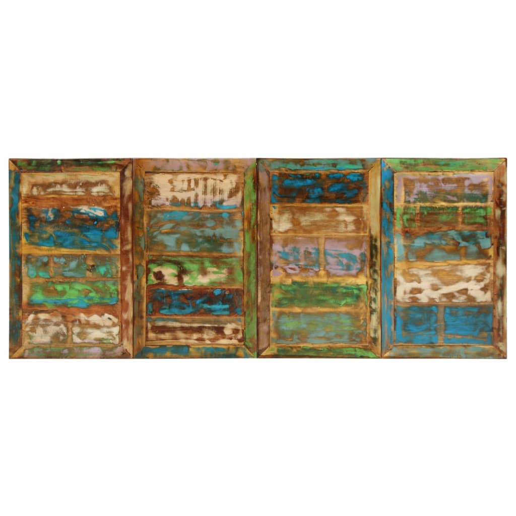 Dining table 220x90x77 cm solid reclaimed wood