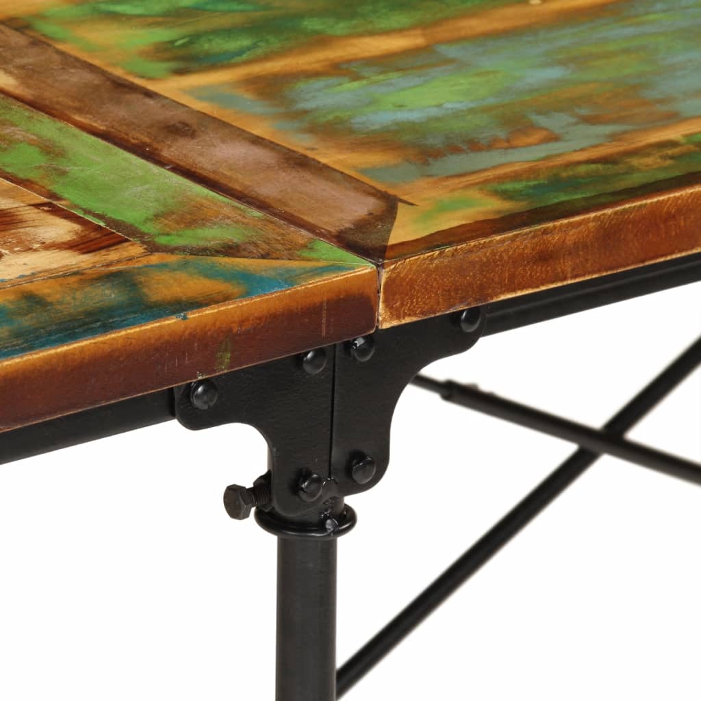 Dining table 220x90x77 cm solid reclaimed wood