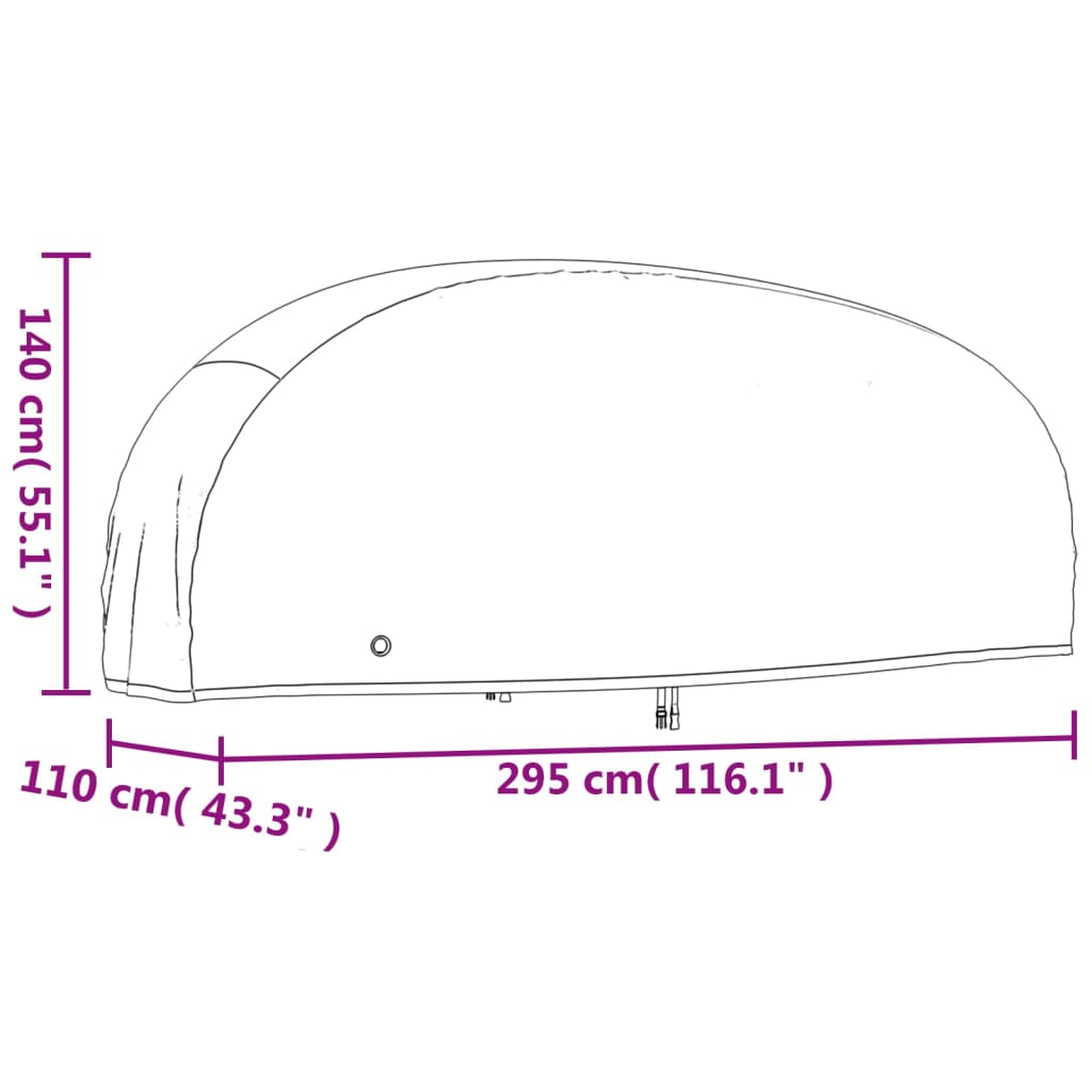 Motorrad-Abdeckungen 2 Stk. 295x110x140 cm 210D Oxford-Gewebe