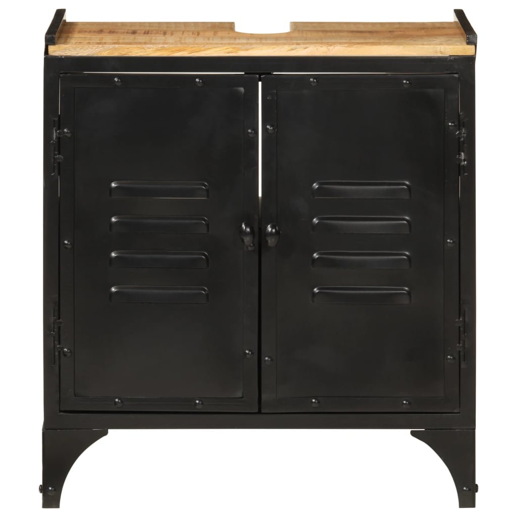 Vanity unit 55x35x60 cm iron and solid mango wood