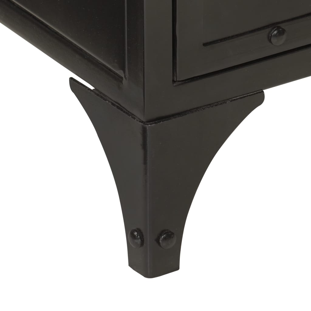 Vanity unit 55x35x60 cm iron and solid mango wood