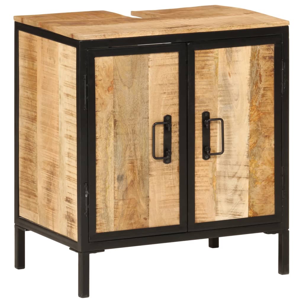 Vanity unit 55x35x60 cm solid mango wood and iron