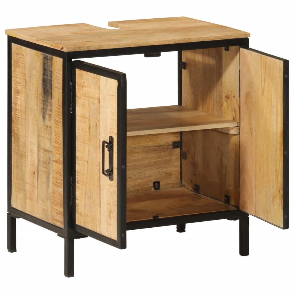 Vanity unit 55x35x60 cm solid mango wood and iron