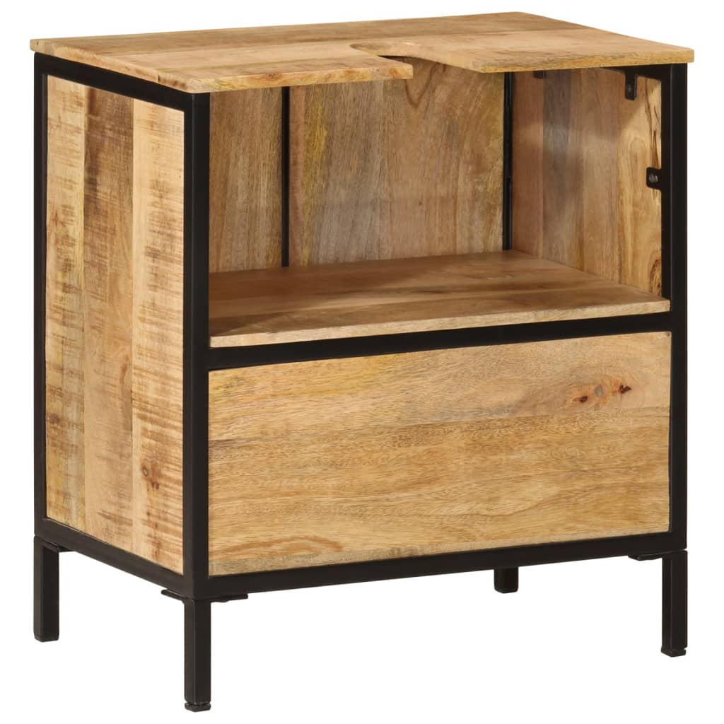Vanity unit 55x35x60 cm solid mango wood and iron
