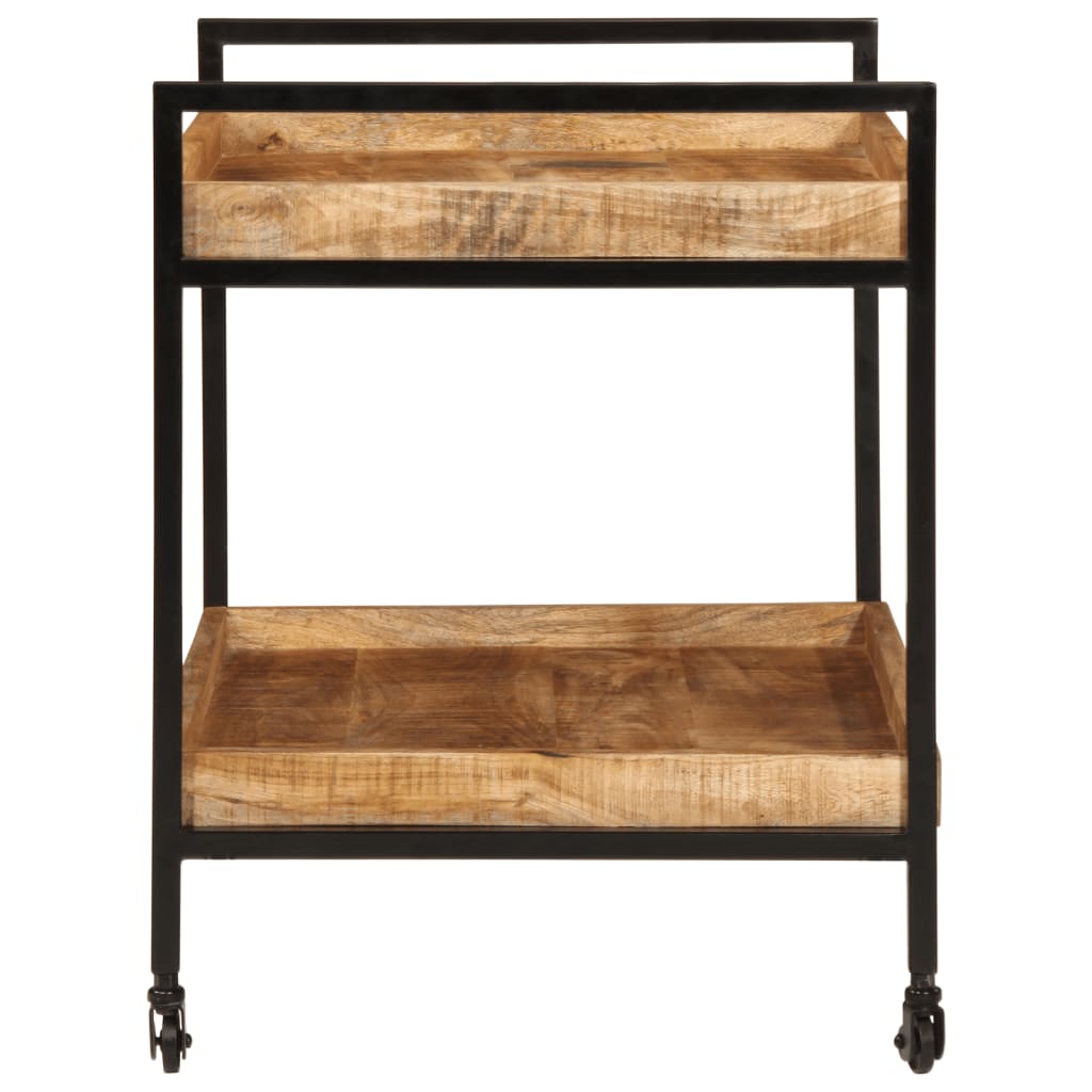 Kitchen trolley 80x55x70 cm rough solid mango wood