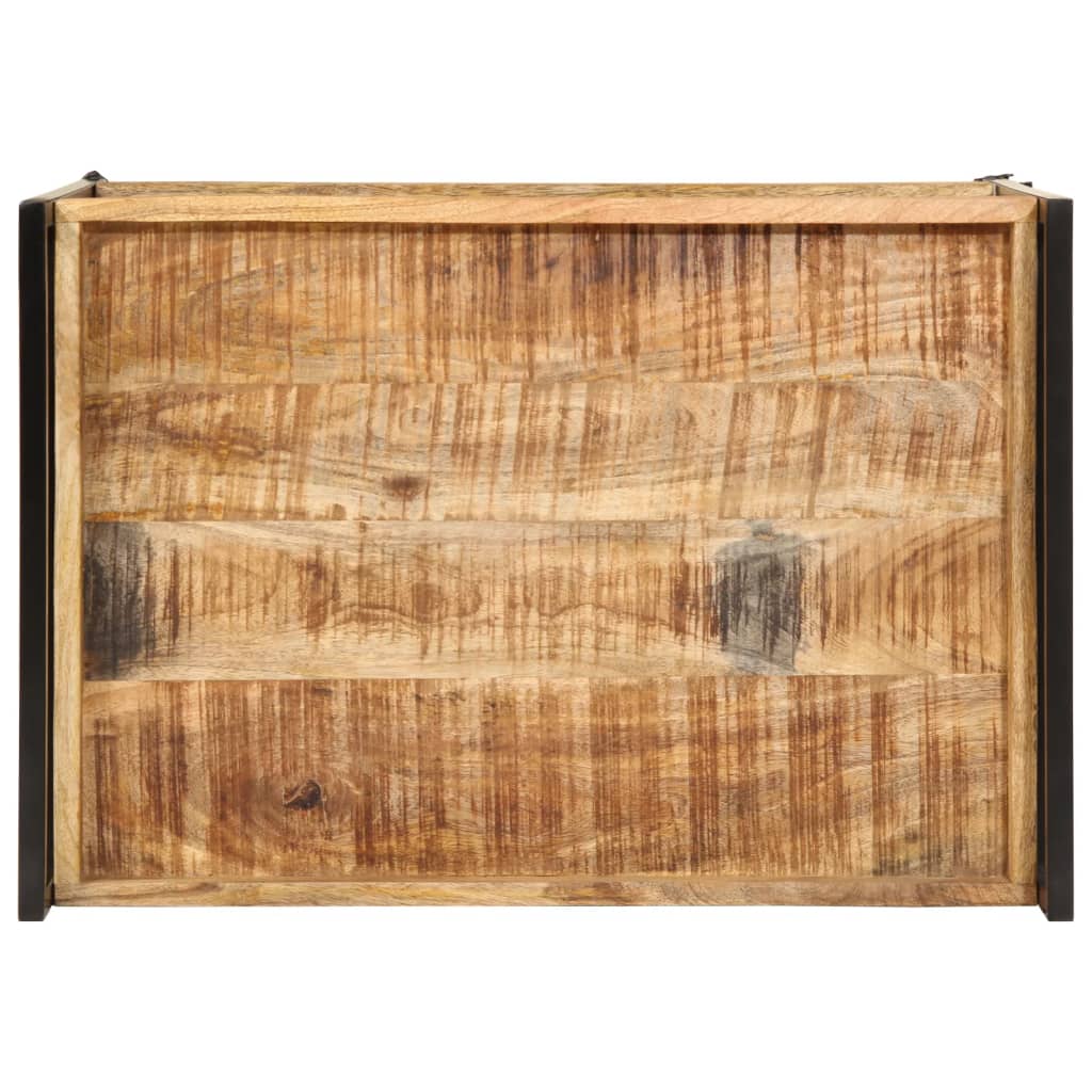Kitchen trolley 80x55x70 cm rough solid mango wood
