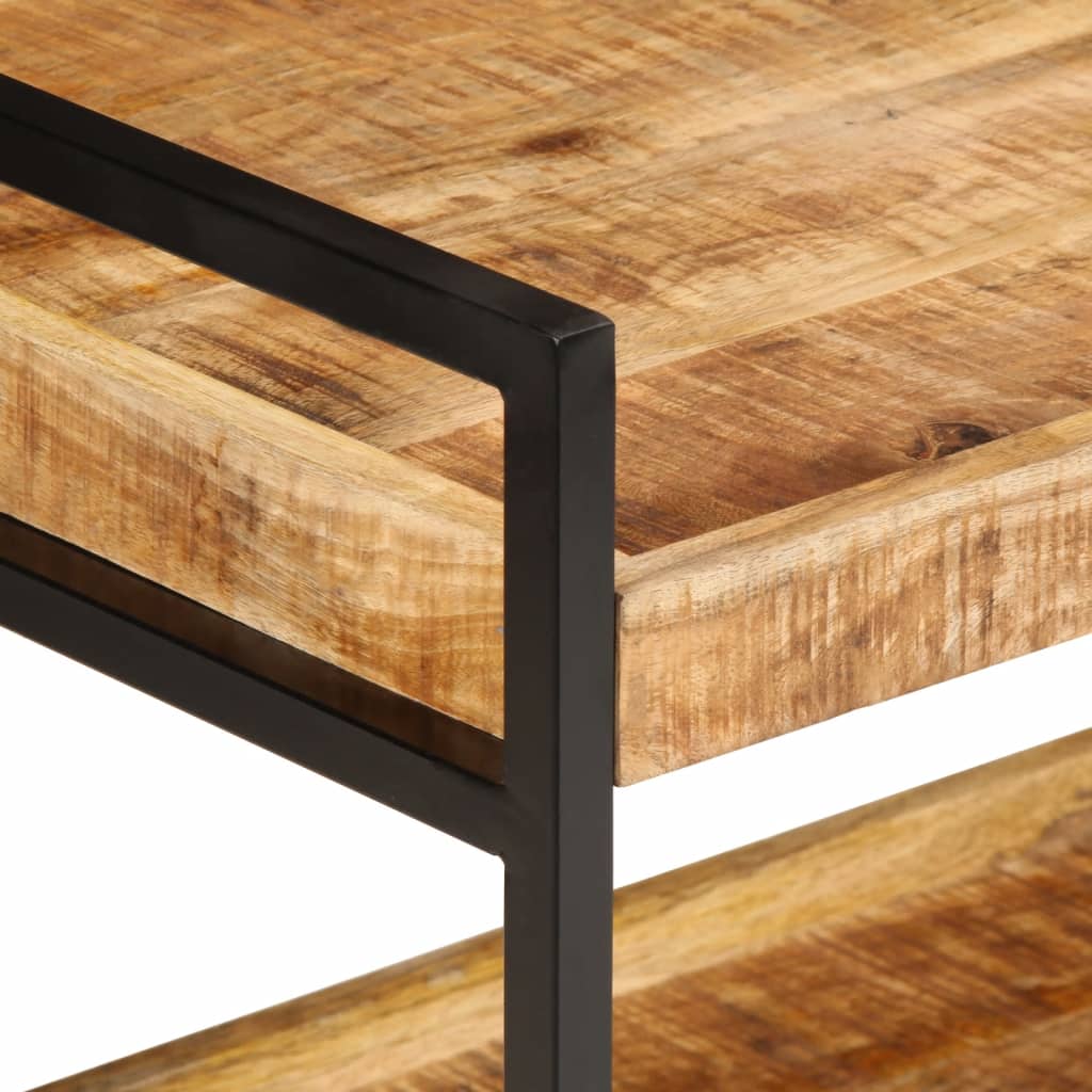 Kitchen trolley 80x55x70 cm rough solid mango wood