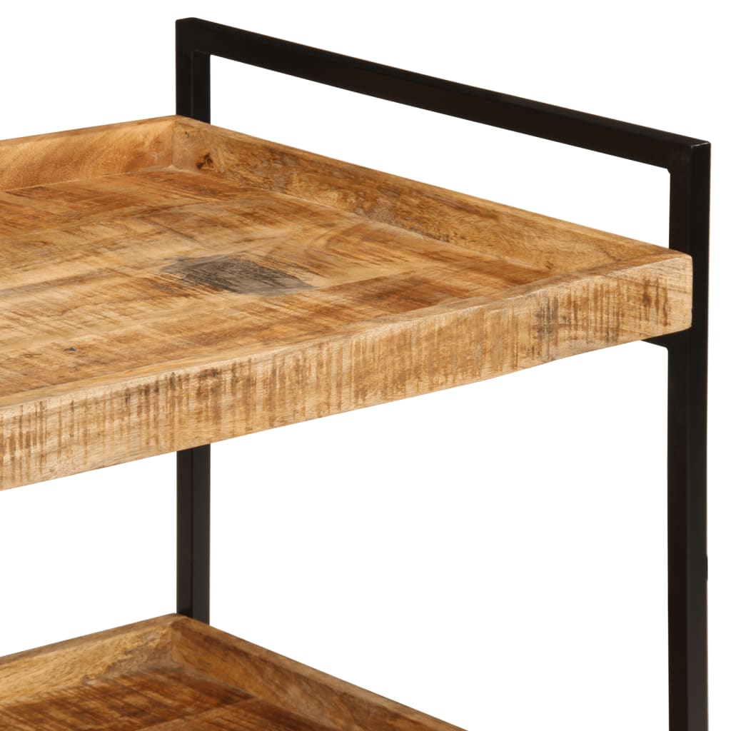 Kitchen trolley 80x55x70 cm rough solid mango wood