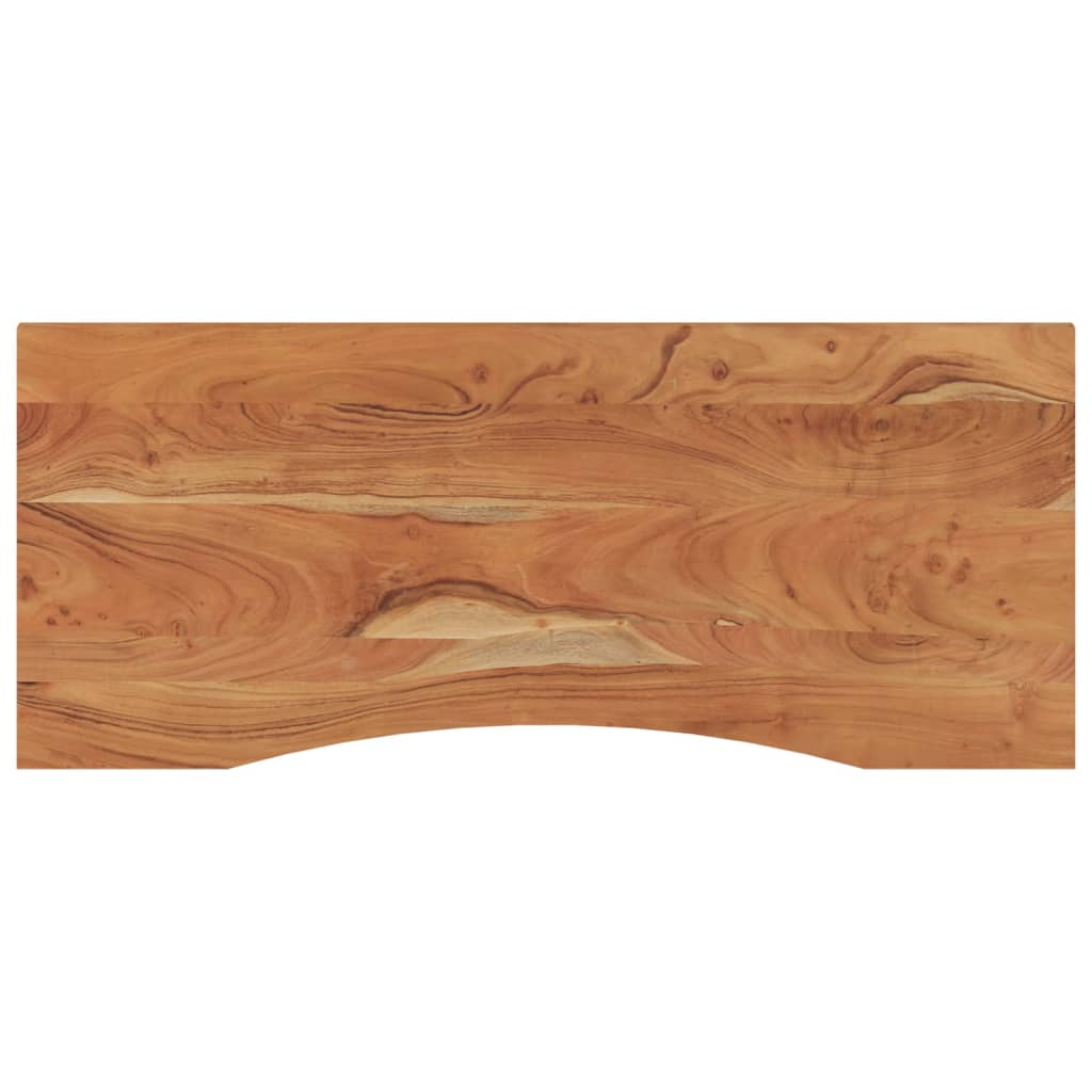 Desk top 120x50x2.5 cm rectangular solid wood acacia