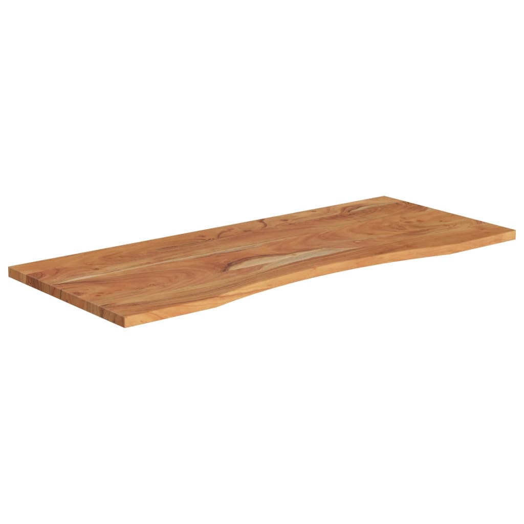 Desk top 120x50x2.5 cm rectangular solid wood acacia