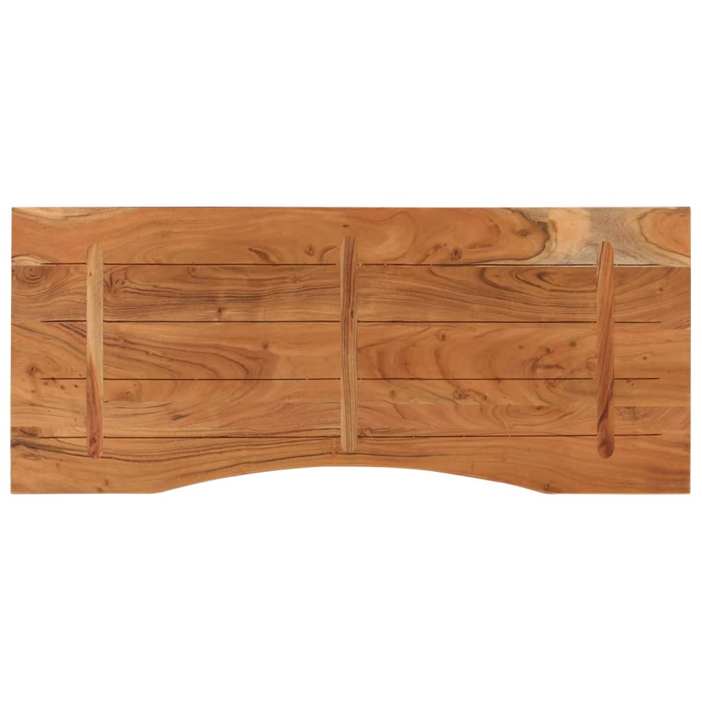 Desk top 120x50x2.5 cm rectangular solid wood acacia