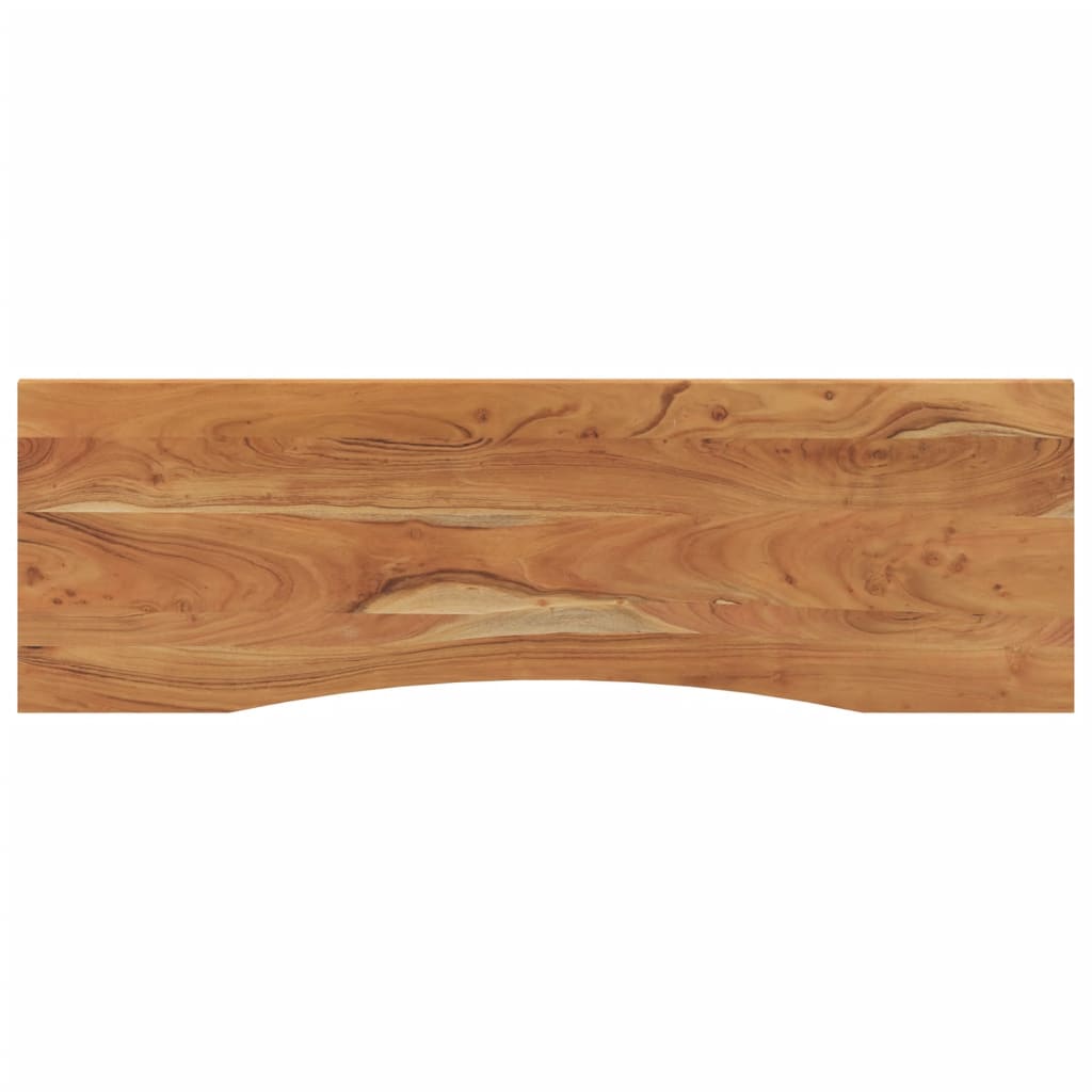 Desk top 140x50x2.5 cm rectangular solid wood acacia