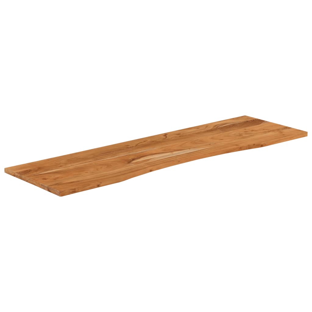 Desk top 140x50x2.5 cm rectangular solid wood acacia