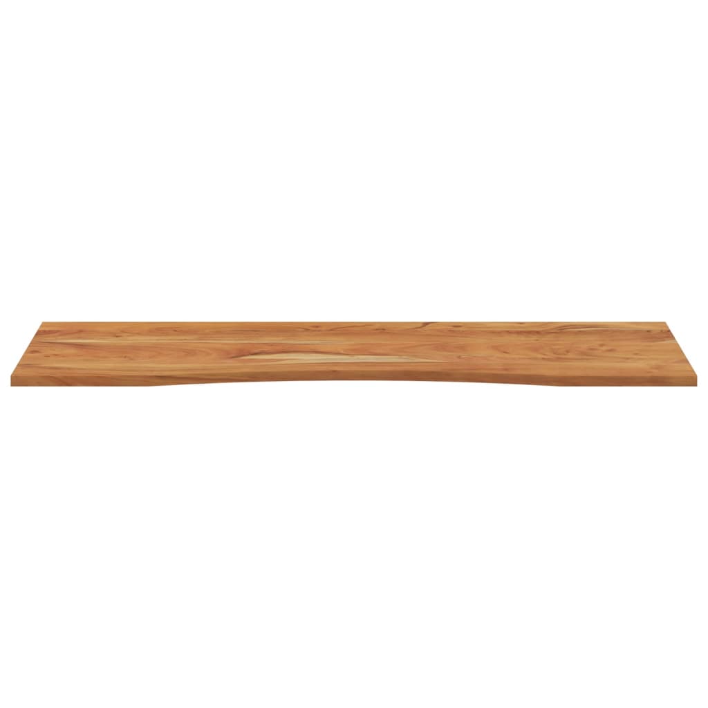 Desk top 140x50x2.5 cm rectangular solid wood acacia
