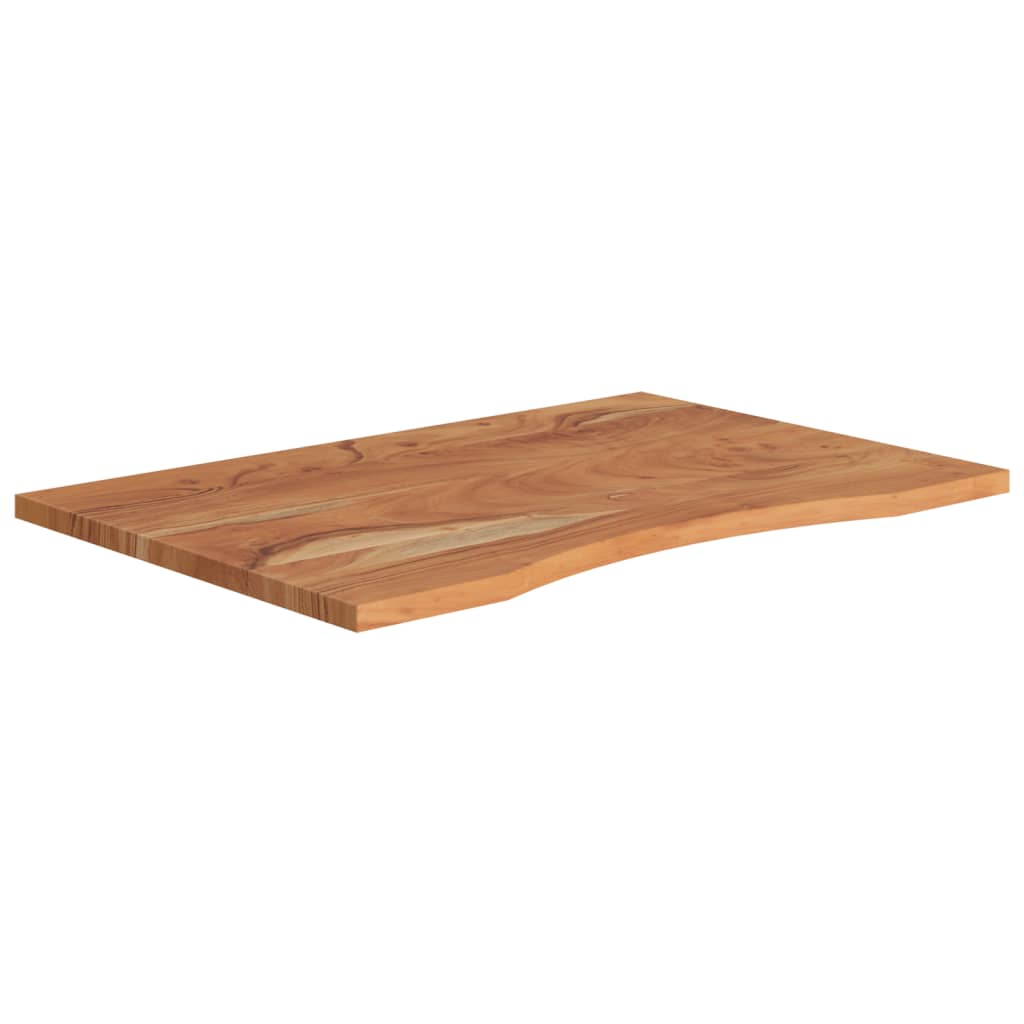 Desk top 80x60x2.5 cm rectangular solid acacia wood