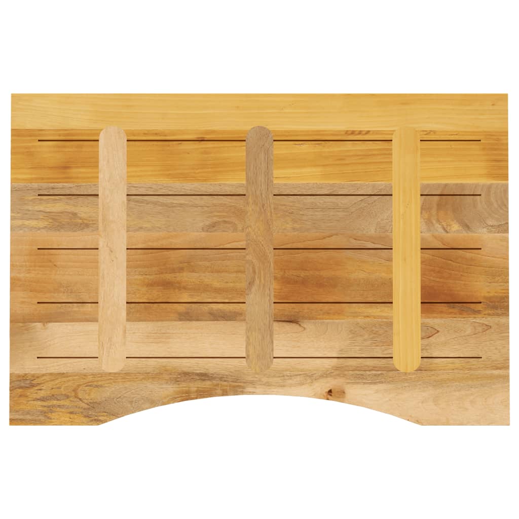 Desk top with recess 80x50x2.5 cm solid mango wood