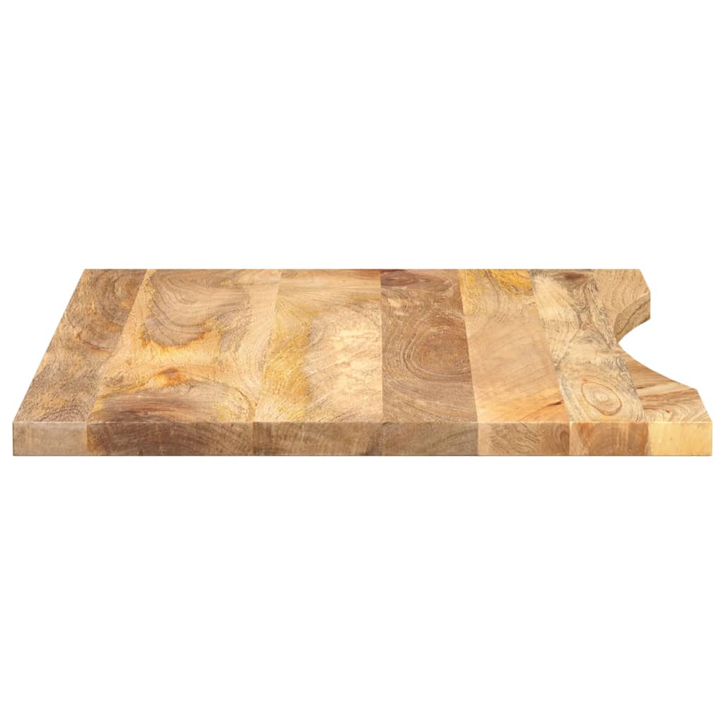Desk top with recess 80x60x2.5 cm solid mango wood