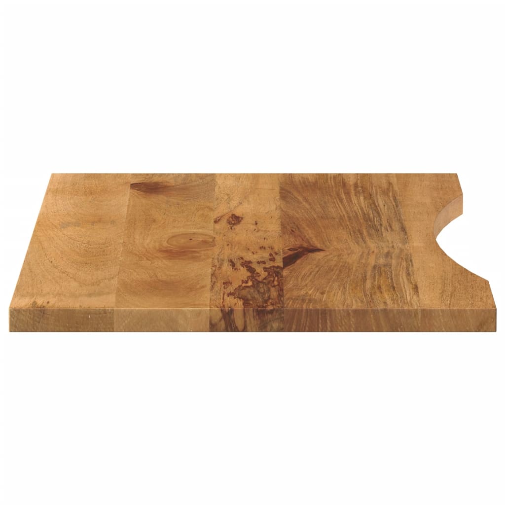 Desk top with recess 80x50x2.5 cm solid mango wood