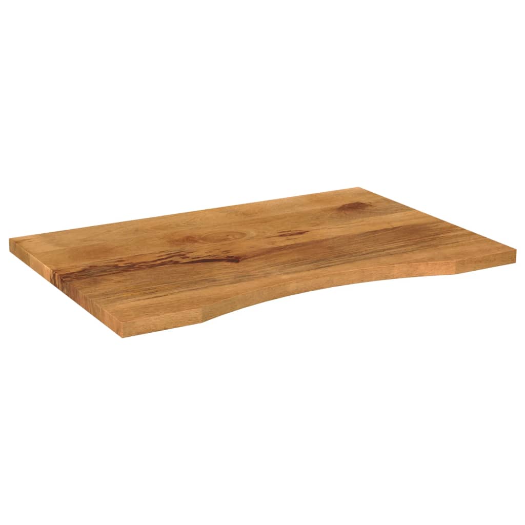 Desk top with recess 100x50x2.5cm solid mango wood