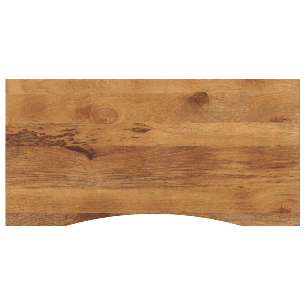 Desk top with recess 140x50x2.5cm solid mango wood