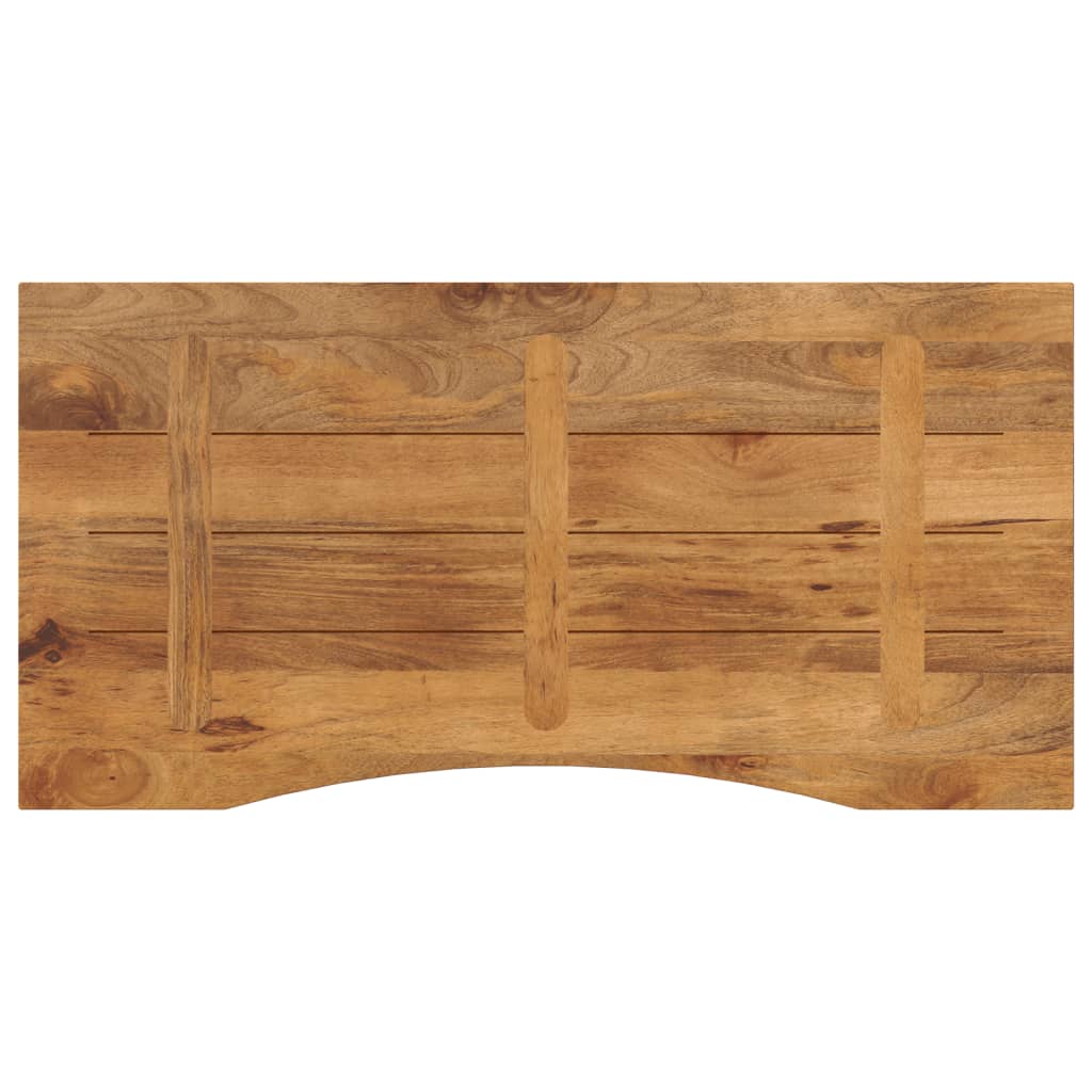 Desk top with recess 140x50x2.5cm solid mango wood