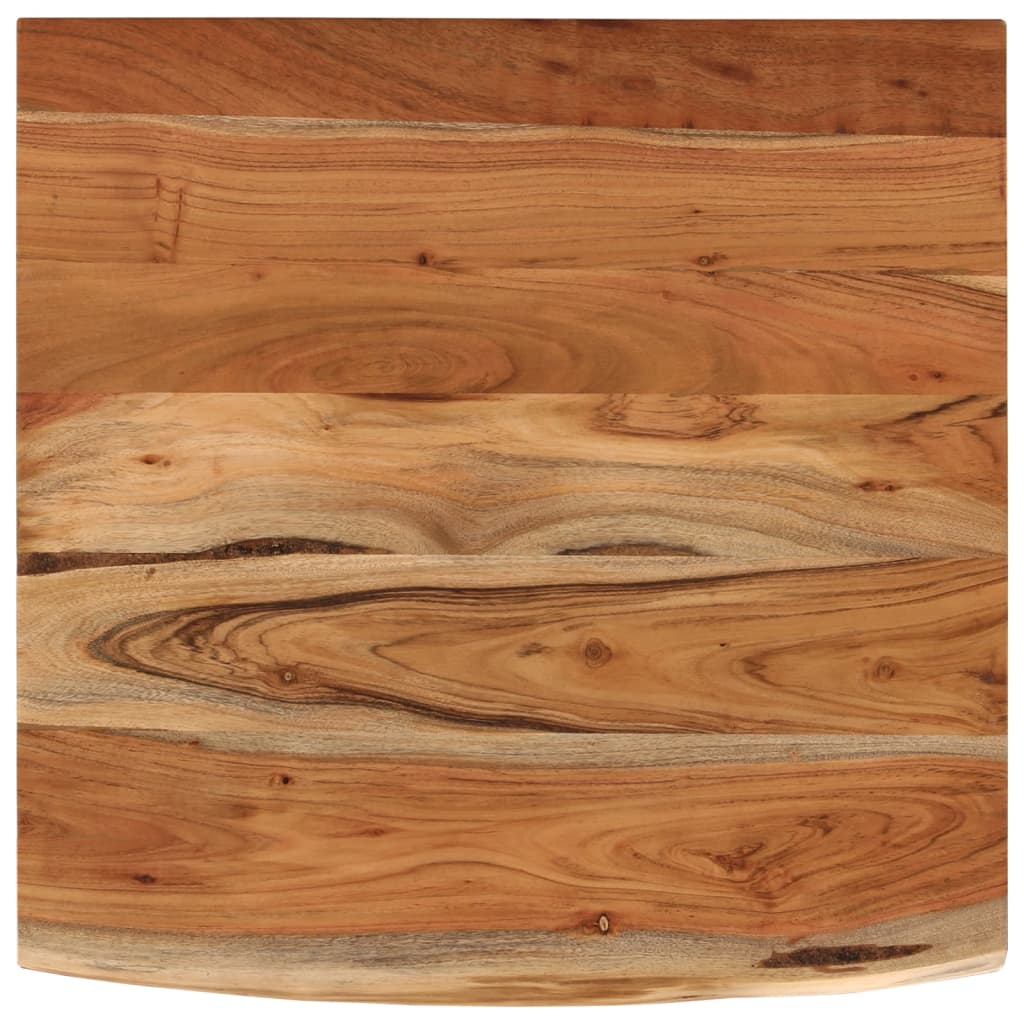 Desk top 80x80x2.5 cm solid acacia wood natural edge