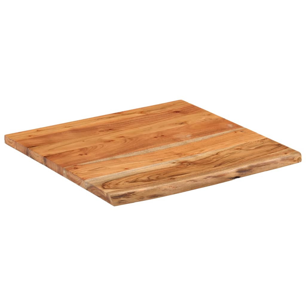 Desk top 80x80x2.5 cm solid acacia wood natural edge