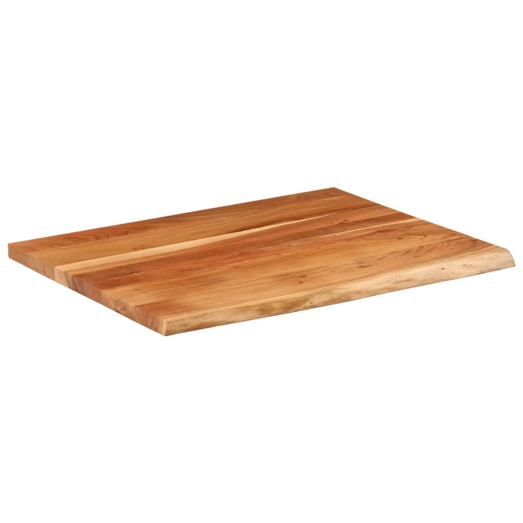 Desk top 90x80x2.5 cm solid acacia wood tree edge