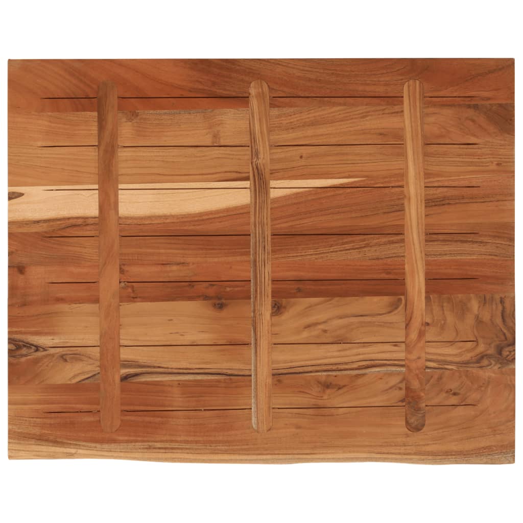 Desk top 90x80x2.5 cm solid acacia wood tree edge