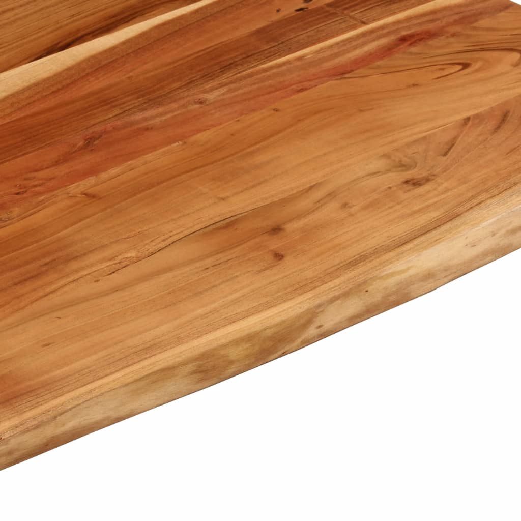 Desk top 90x80x2.5 cm solid acacia wood tree edge