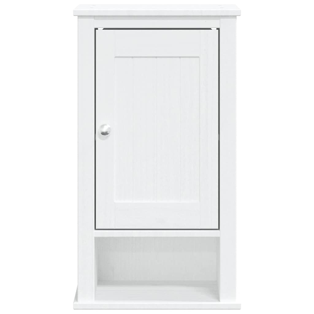 Bathroom wall cabinet BERG white 40x27x71.5 cm solid pine wood