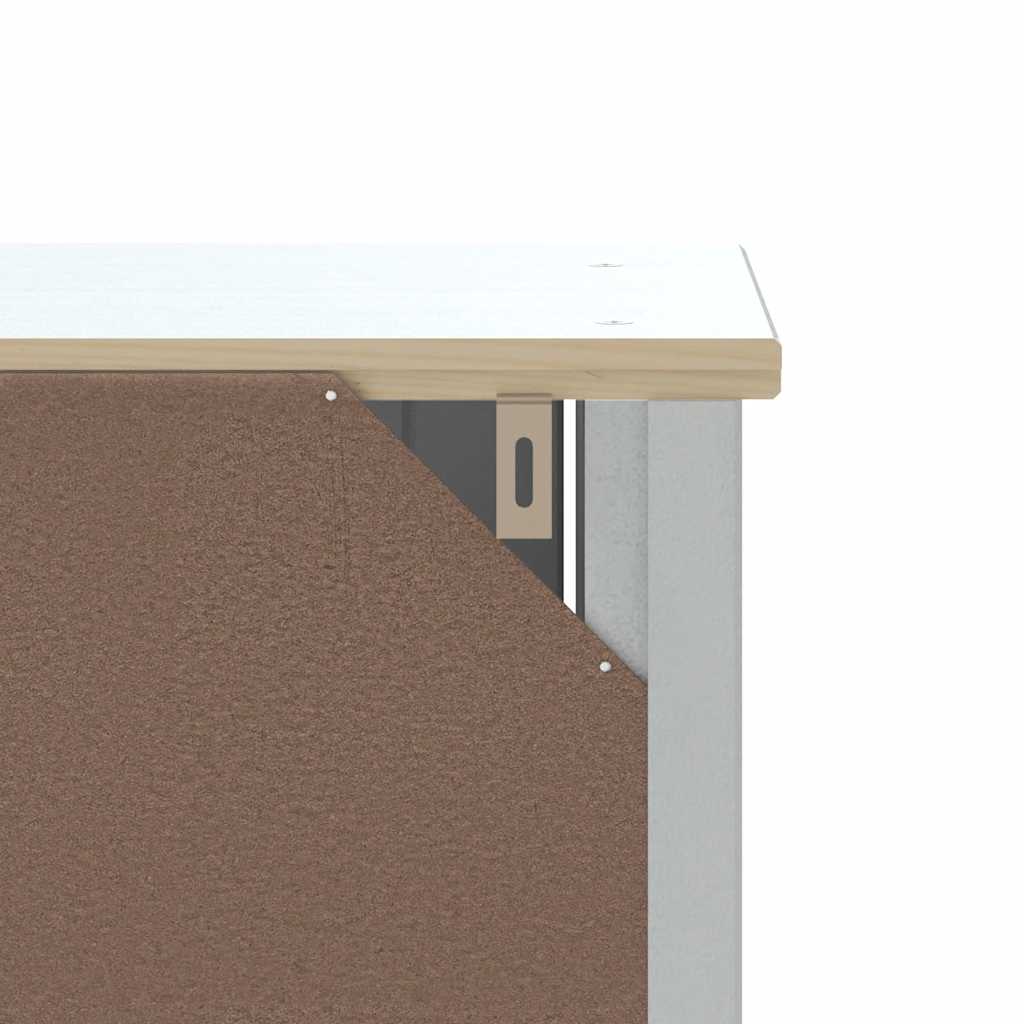 Bathroom wall cabinet BERG white 40x27x71.5 cm solid pine wood