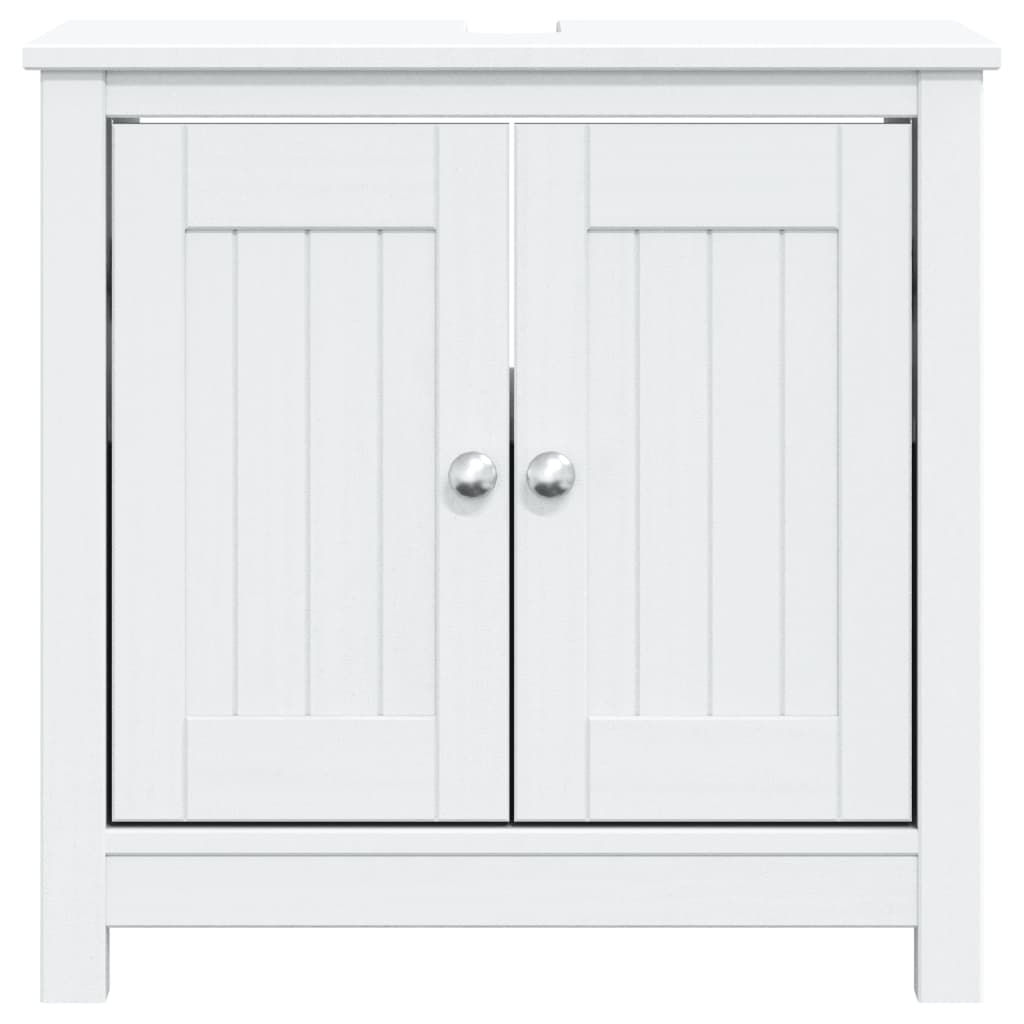 Washbasin cabinet BERG White 60x34x59 cm solid pine wood
