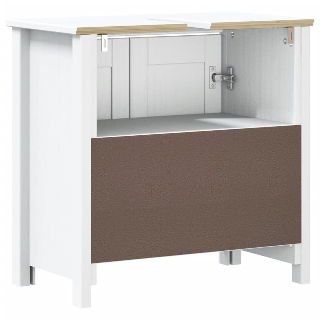 Washbasin cabinet BERG White 60x34x59 cm solid pine wood