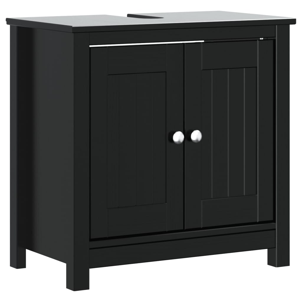 BERG vanity unit, black, 60x34x59 cm, pinewood