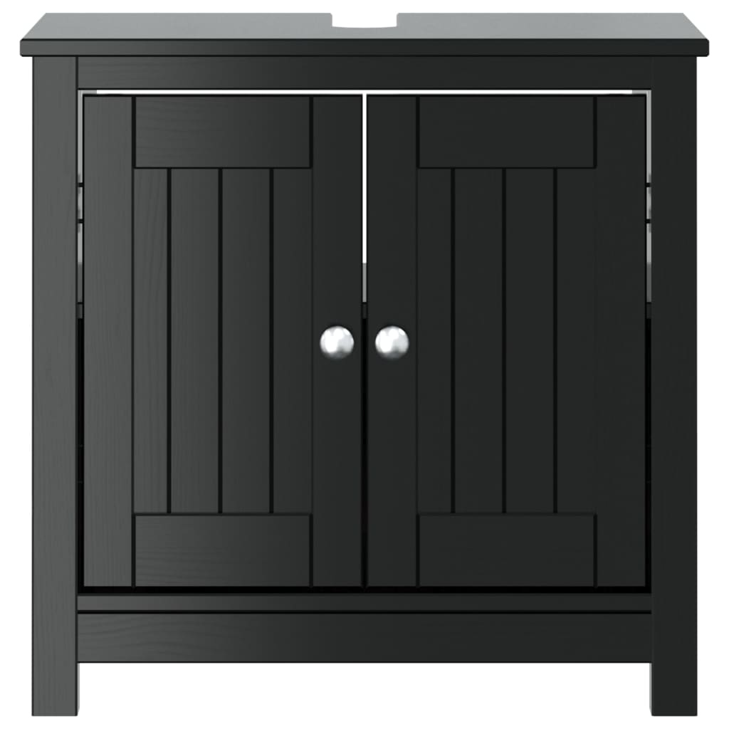 BERG vanity unit, black, 60x34x59 cm, pinewood