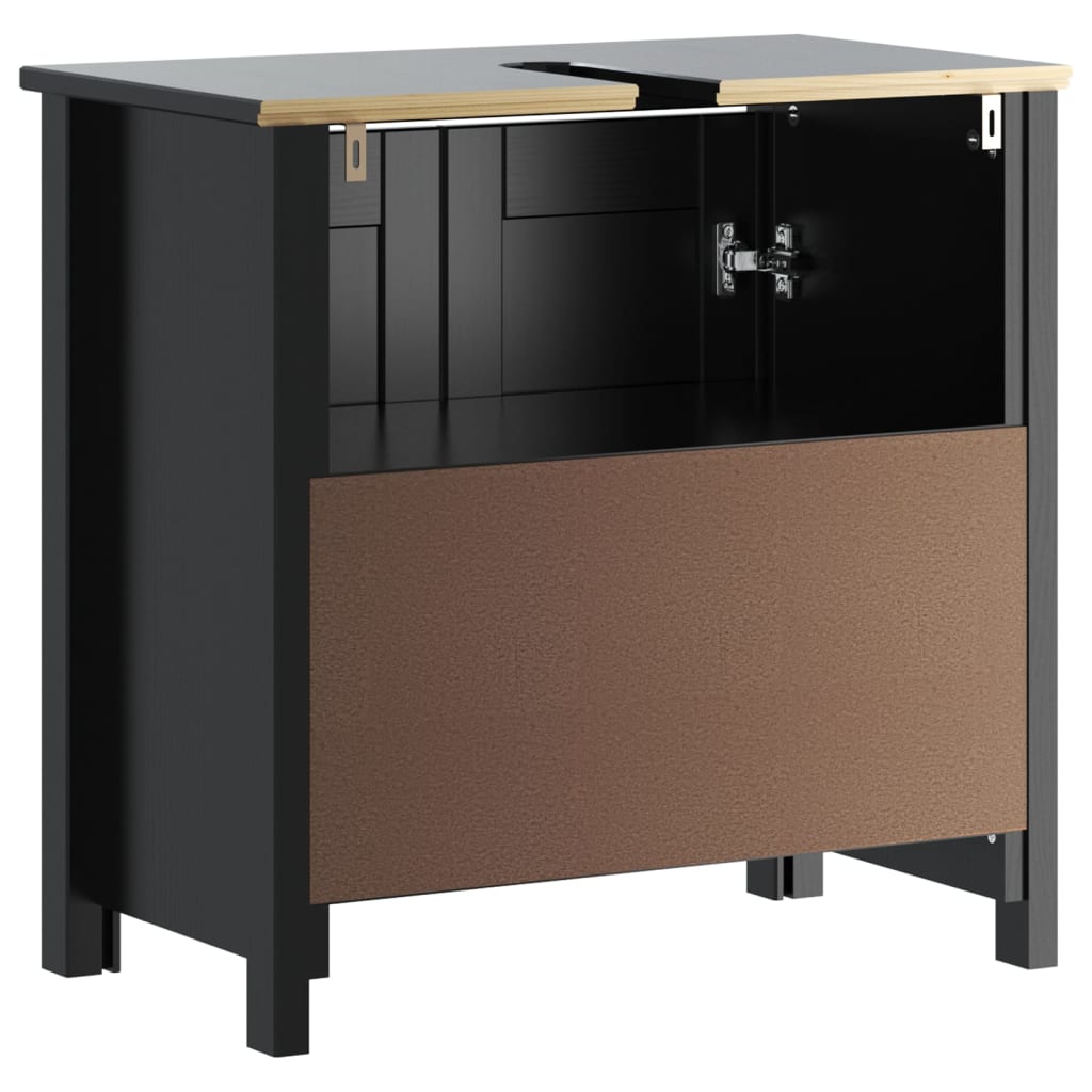 BERG vanity unit, black, 60x34x59 cm, pinewood
