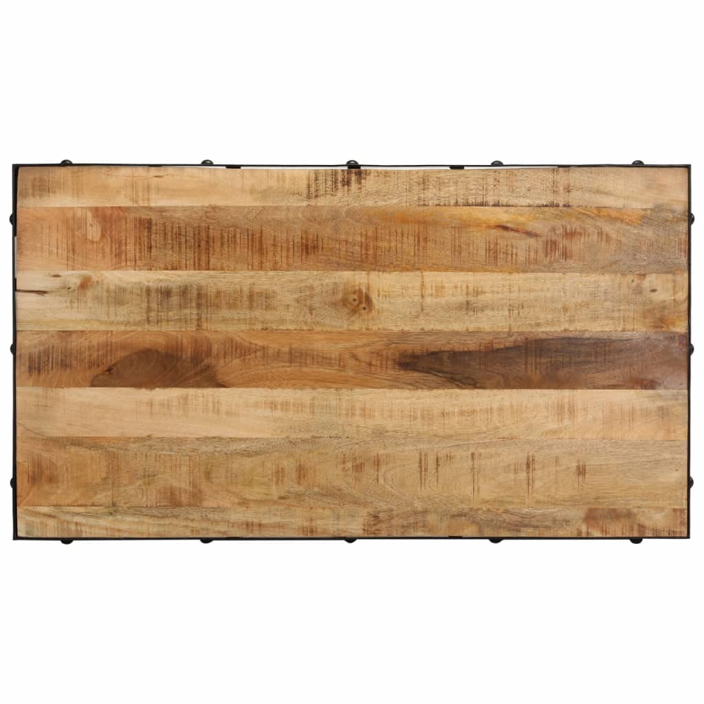 Couchtisch mit Rollen Massivholz Mango 100x55x26 cm