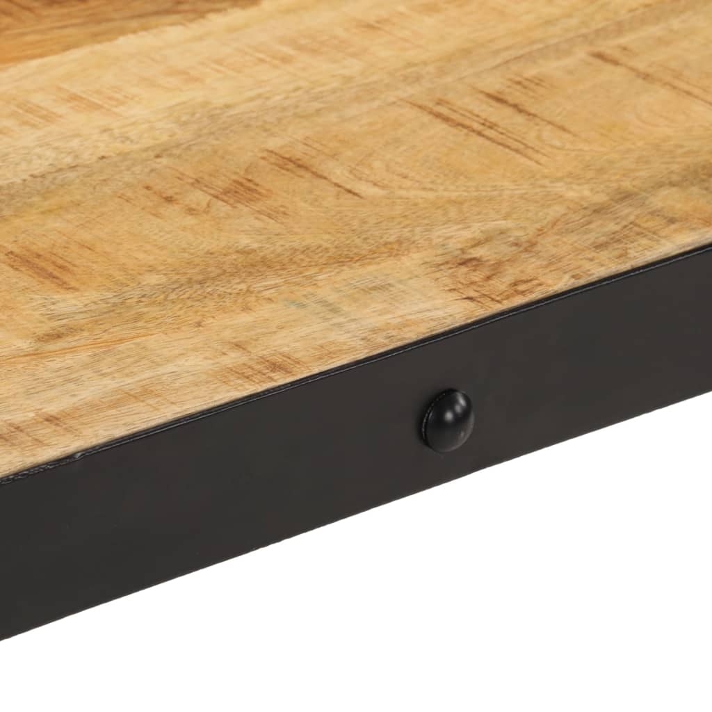Couchtisch mit Rollen Massivholz Mango 100x55x26 cm