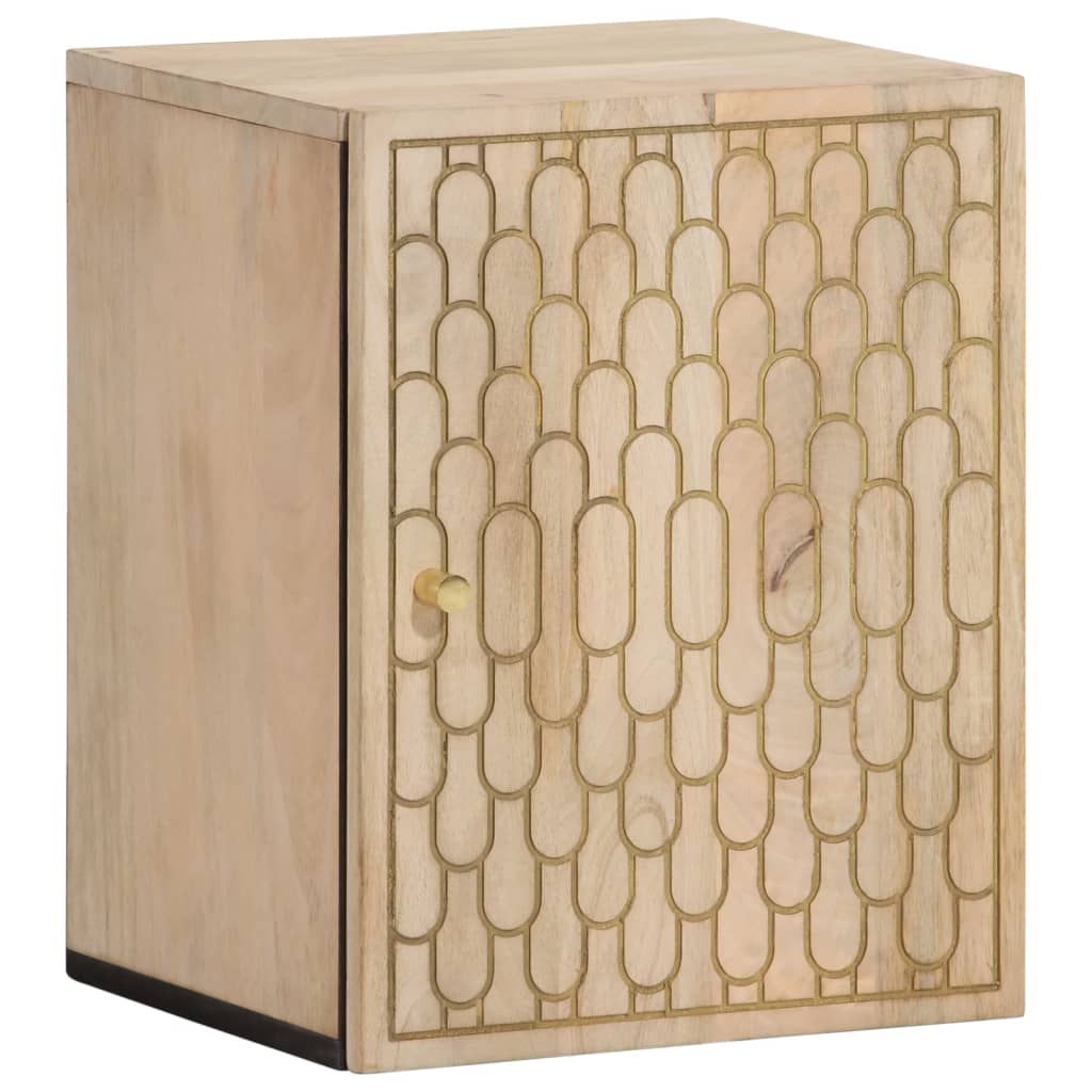 Bathroom wall cabinet 38x33x48 cm solid mango wood