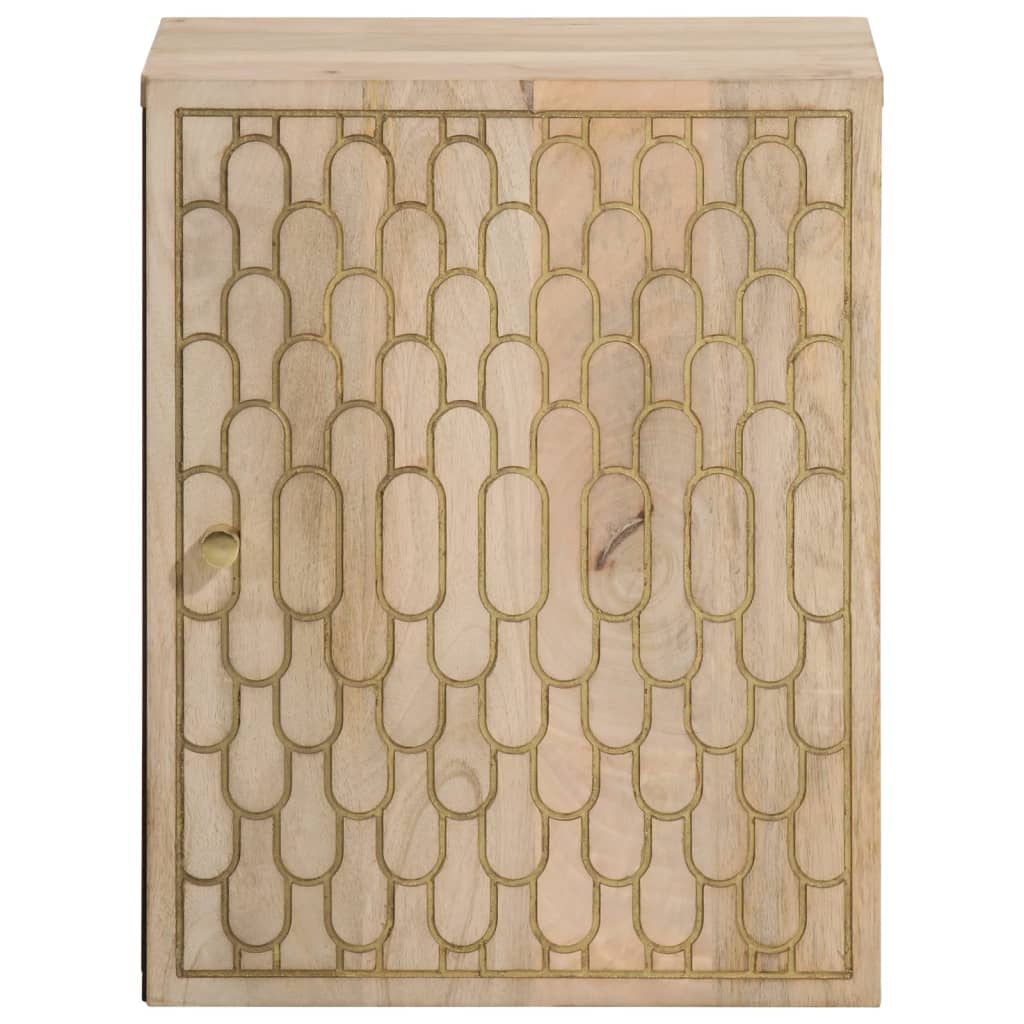 Bathroom wall cabinet 38x33x48 cm solid mango wood