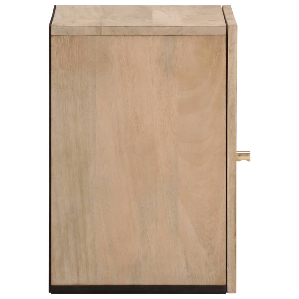 Bathroom wall cabinet 38x33x48 cm solid mango wood